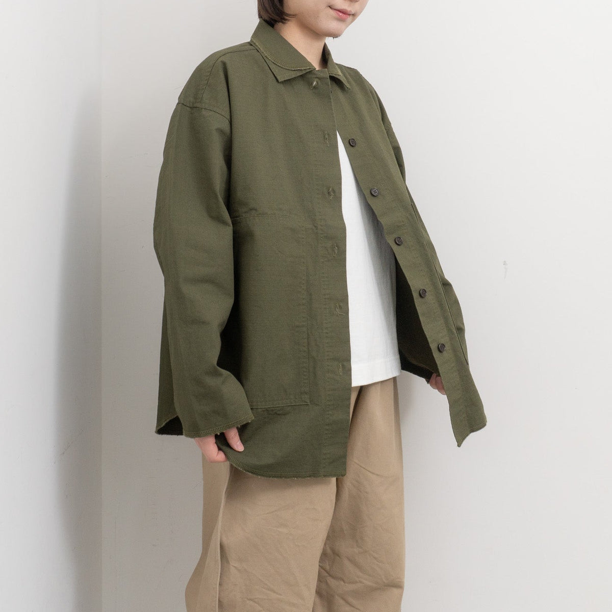 homspun｜WOMEN リップストップシャツジャケット　 261-2040