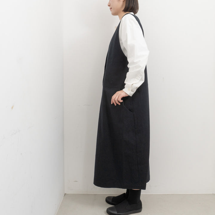 atelier naruse /WOMEN　cotton linen slab jumper skirt na-f03108