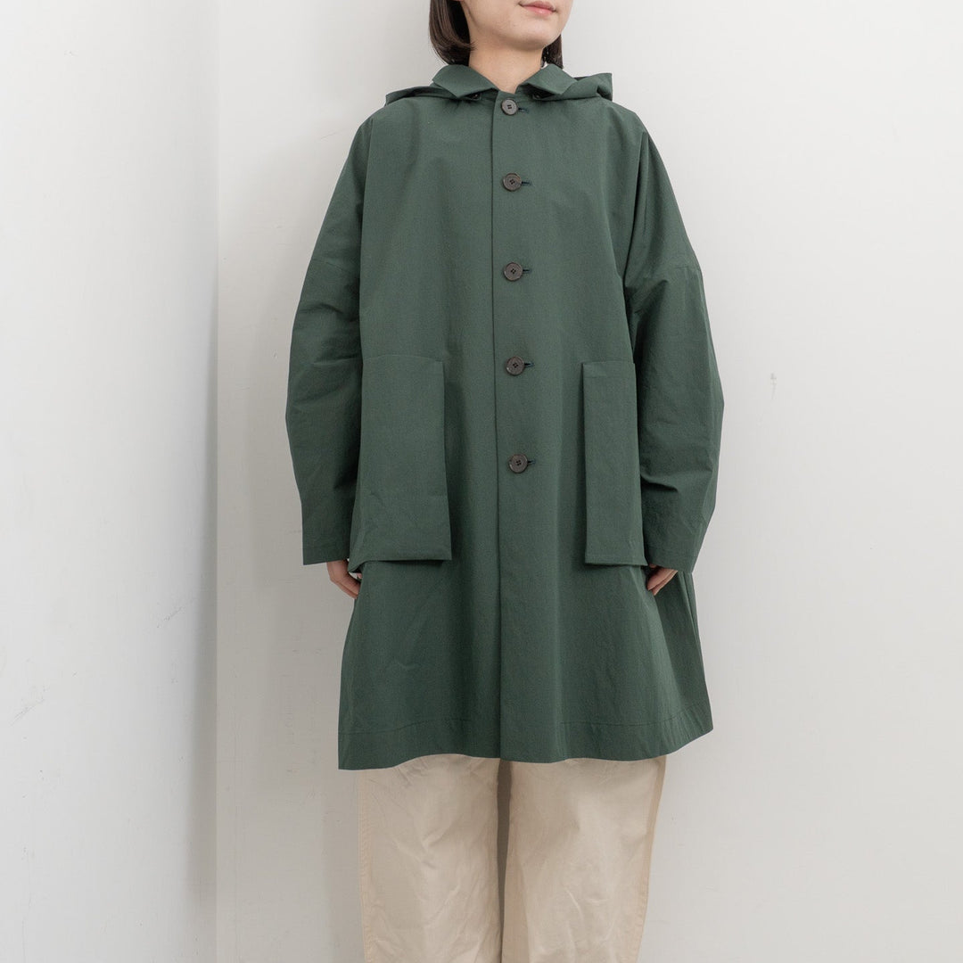 atelier naruse /WOMEN　cotton nylon taffeta hooded coat na-f04063