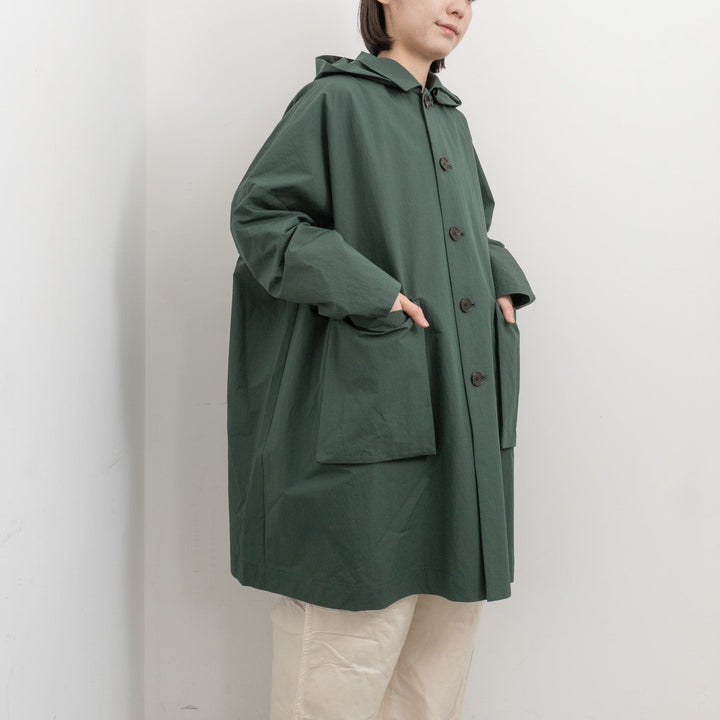 atelier naruse /WOMEN　cotton nylon taffeta hooded coat na-f04063