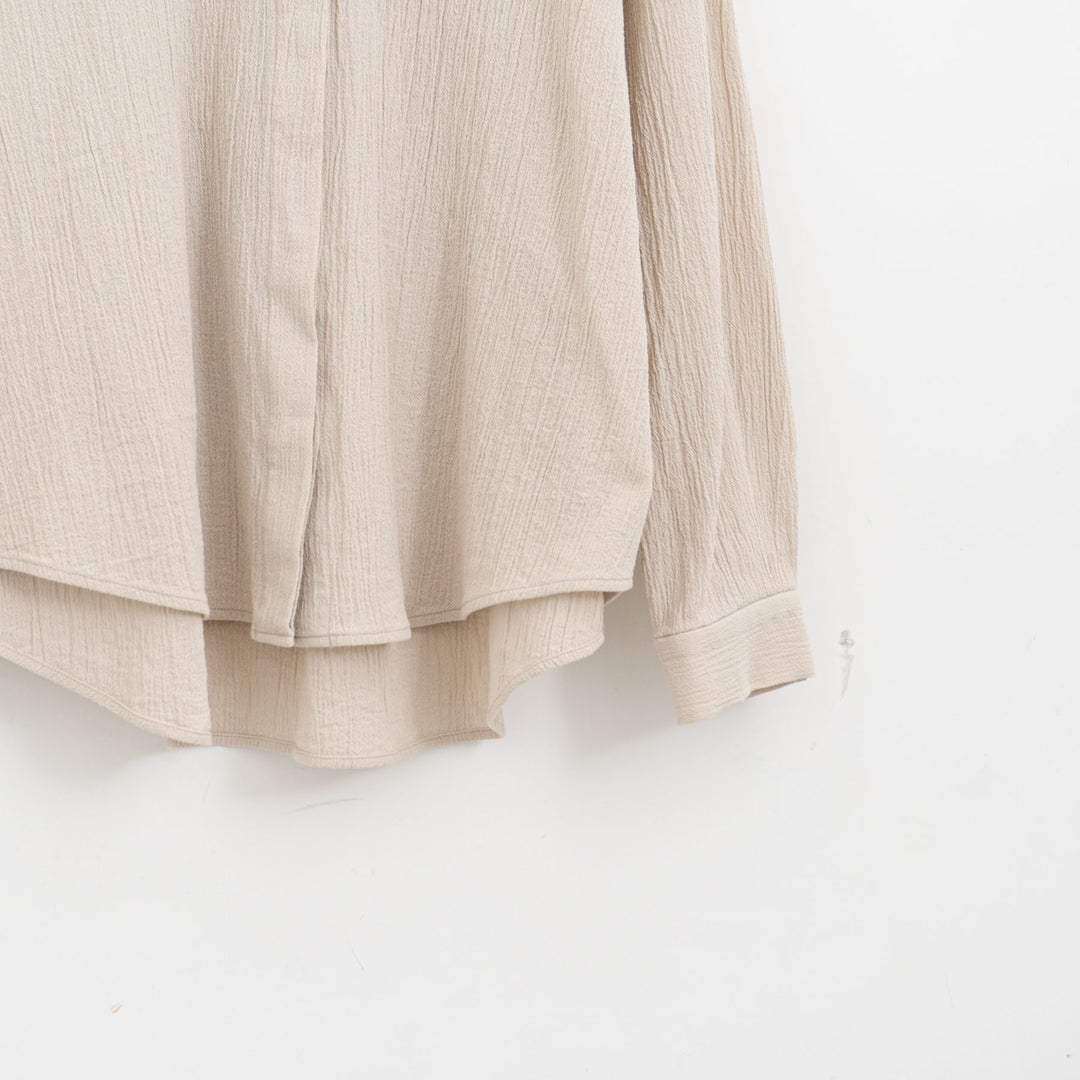 evam eva/　cotton no collar shirt E261T051