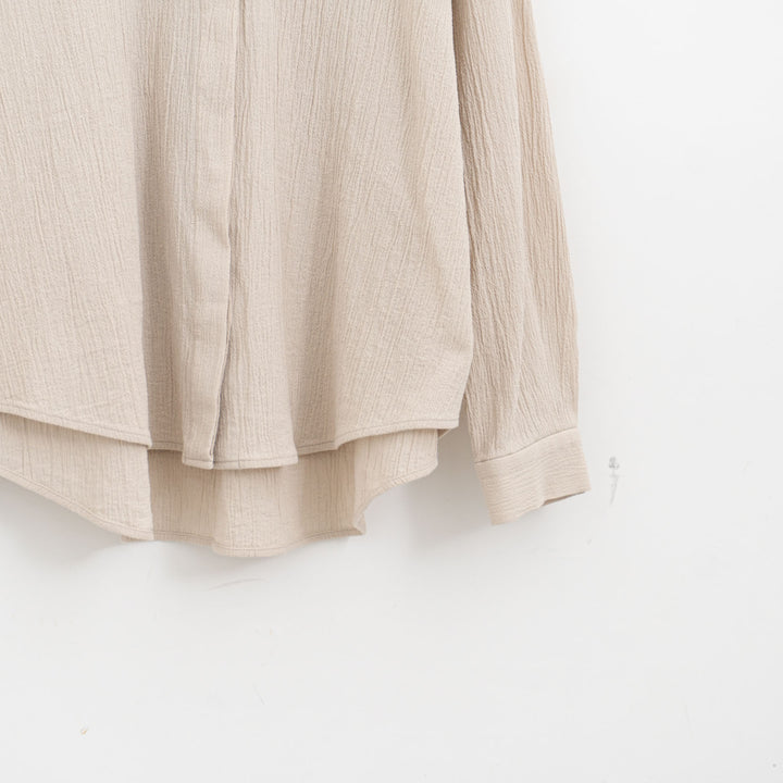 evam eva/　cotton no collar shirt E261T051