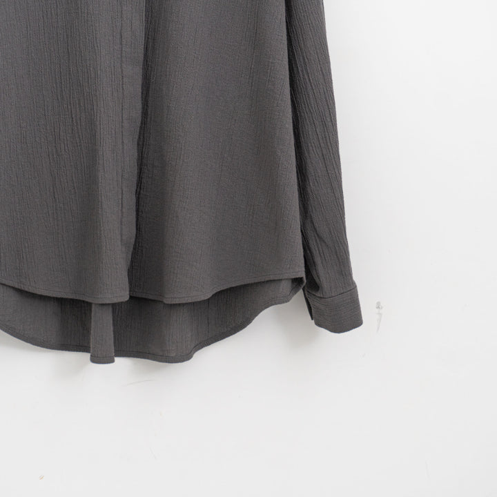 evam eva/　cotton no collar shirt E261T051