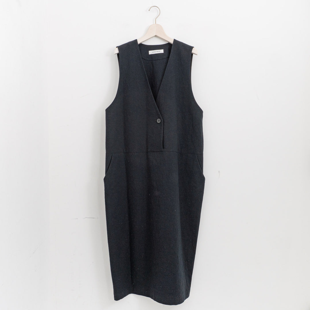 atelier naruse /WOMEN　cotton linen slab jumper skirt na-f03108