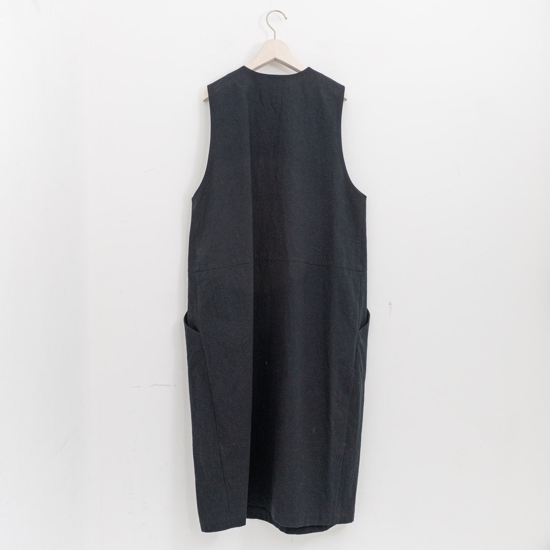 atelier naruse /WOMEN　cotton linen slab jumper skirt na-f03108