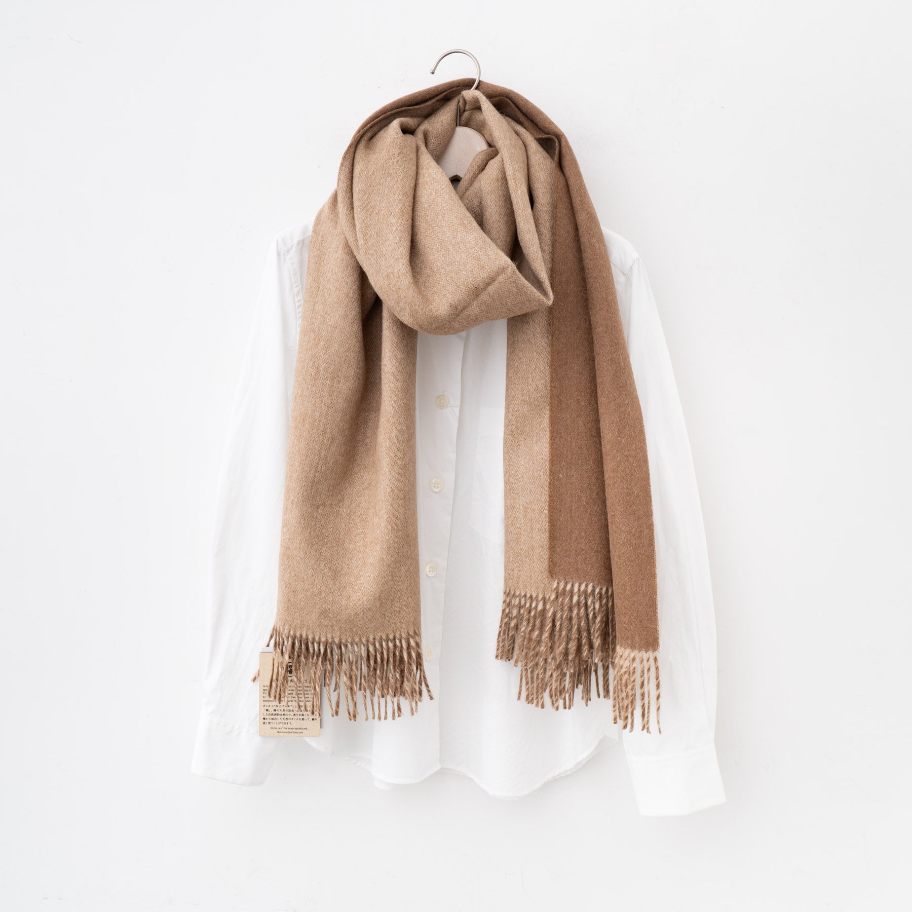 THE INOUE BROTHERS.../ Two-Colour Large Brushed Stole TIB22