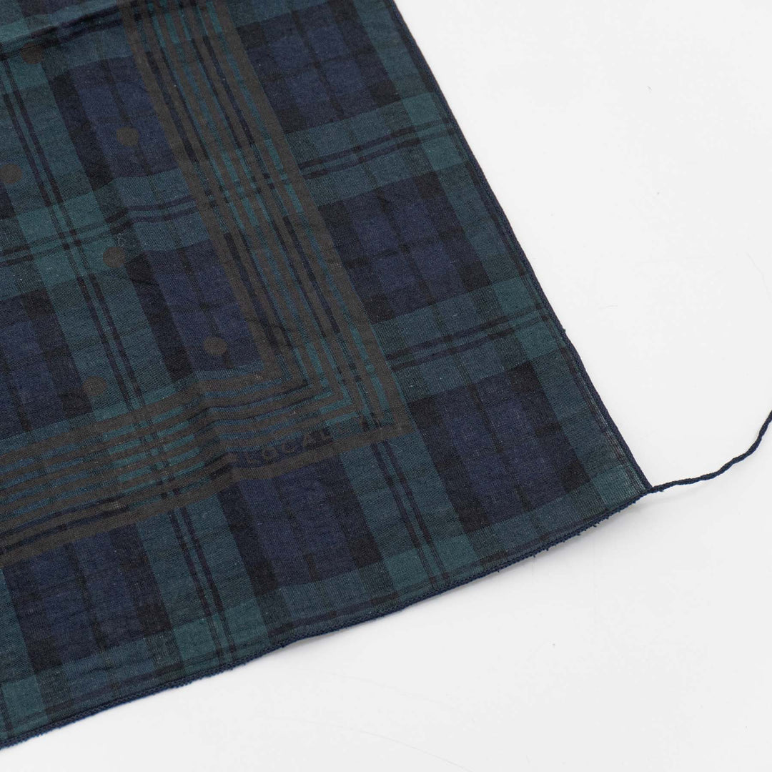 LOCALLY/　cotton/linen blackwatch on print bandana 0239-suomi-