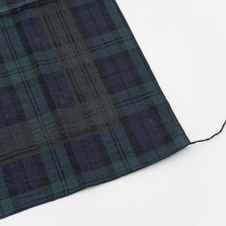 LOCALLY/　cotton/linen blackwatch on print bandana 0239-suomi-