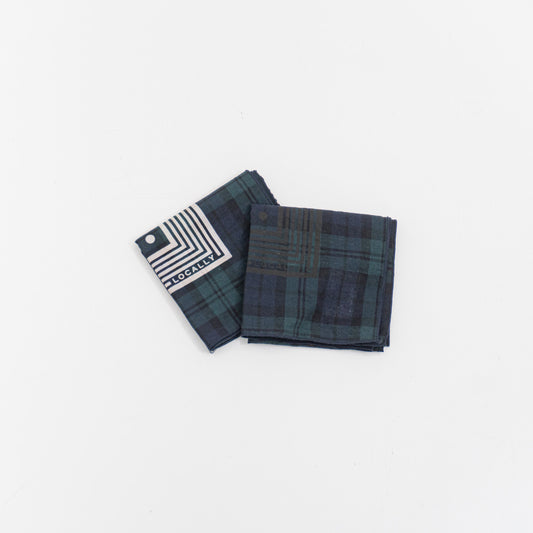 LOCALLY｜cotton/linen blackwatch on print bandana 0239-suomi-