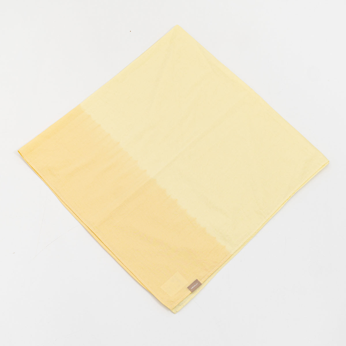 LOCALLY｜cotton/linen tie over dye scarf 02373（cream/yellow）