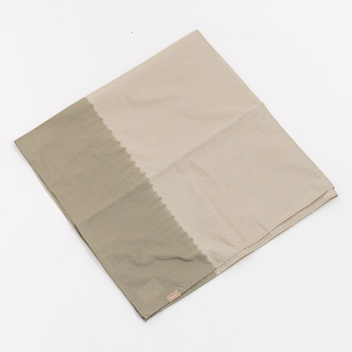 LOCALLY｜cotton/linen tie over dye scarf 02373（beige/khaki）