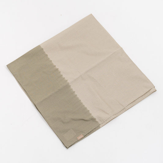 LOCALLY｜cotton/linen tie over dye scarf 02373（beige/khaki）