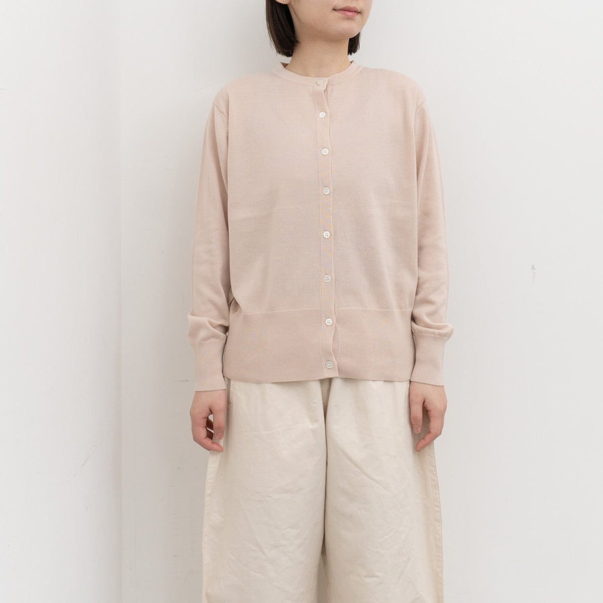 homspun｜WOMEN ソフトコンパクトヤーンクルーカーディガン 261-7841