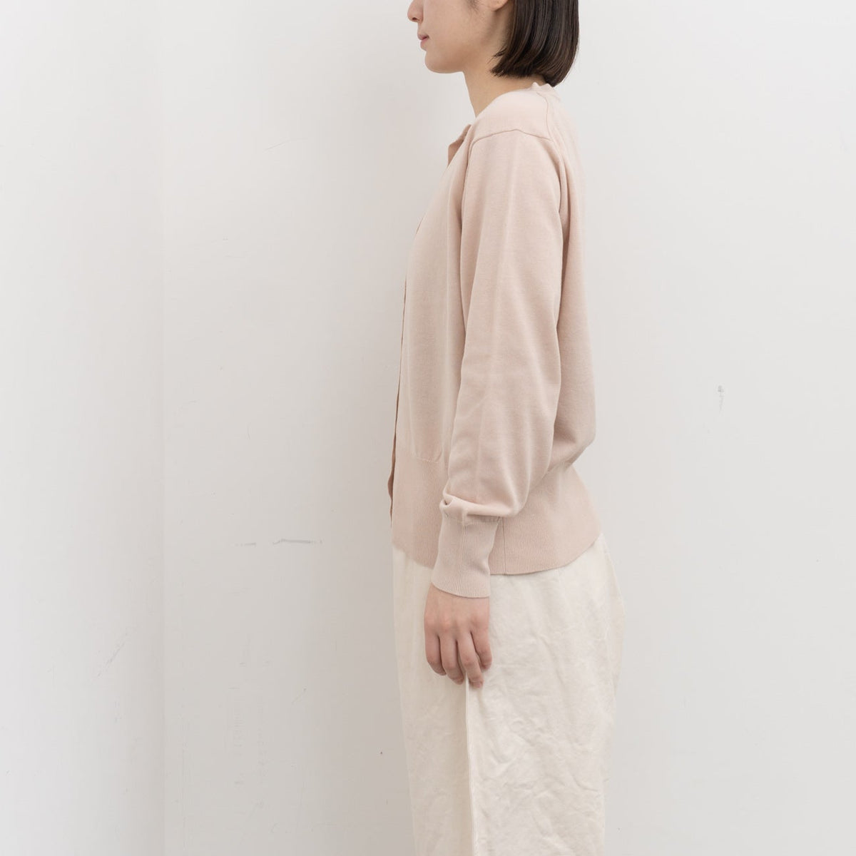 homspun｜WOMEN ソフトコンパクトヤーンクルーカーディガン 261-7841