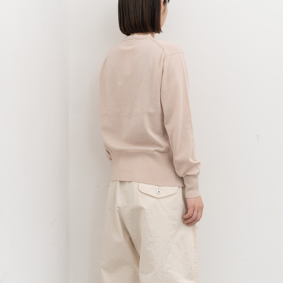 homspun｜WOMEN ソフトコンパクトヤーンクルーカーディガン 261-7841