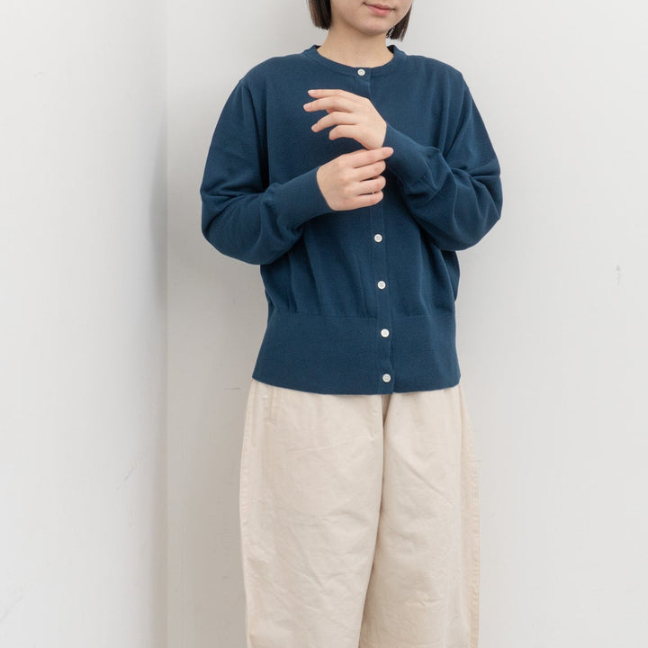 homspun/WOMEN ソフトコンパクトヤーンクルーカーディガン 261-7841