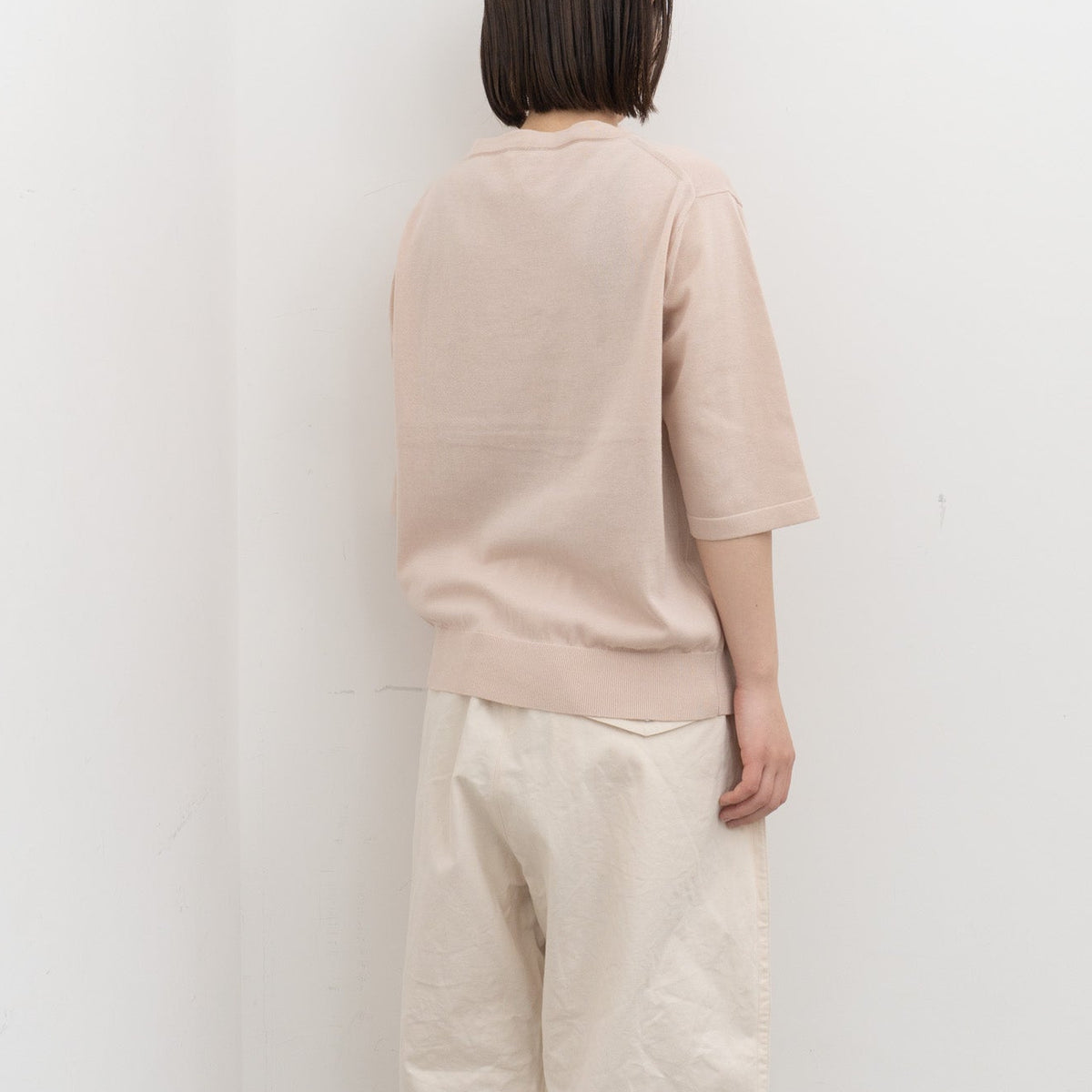 homspun｜WOMEN ソフトコンパクトヤーン 半袖プルオーバー 261-7840