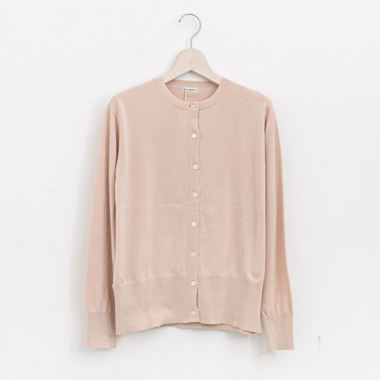 homspun｜WOMEN ソフトコンパクトヤーンクルーカーディガン 261-7841（1.pale pink）