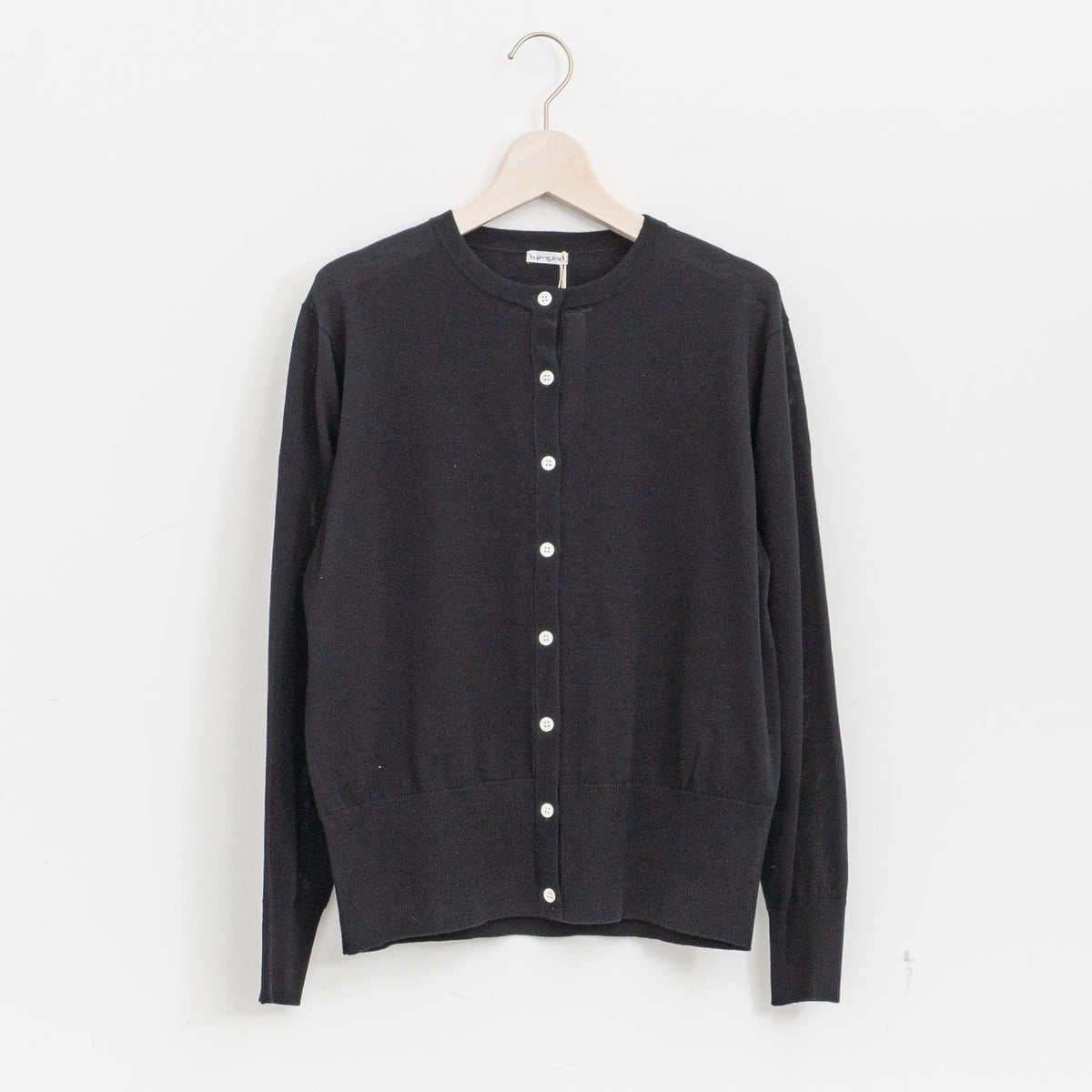 homspun｜WOMEN ソフトコンパクトヤーンクルーカーディガン 261-7841（3.black）
