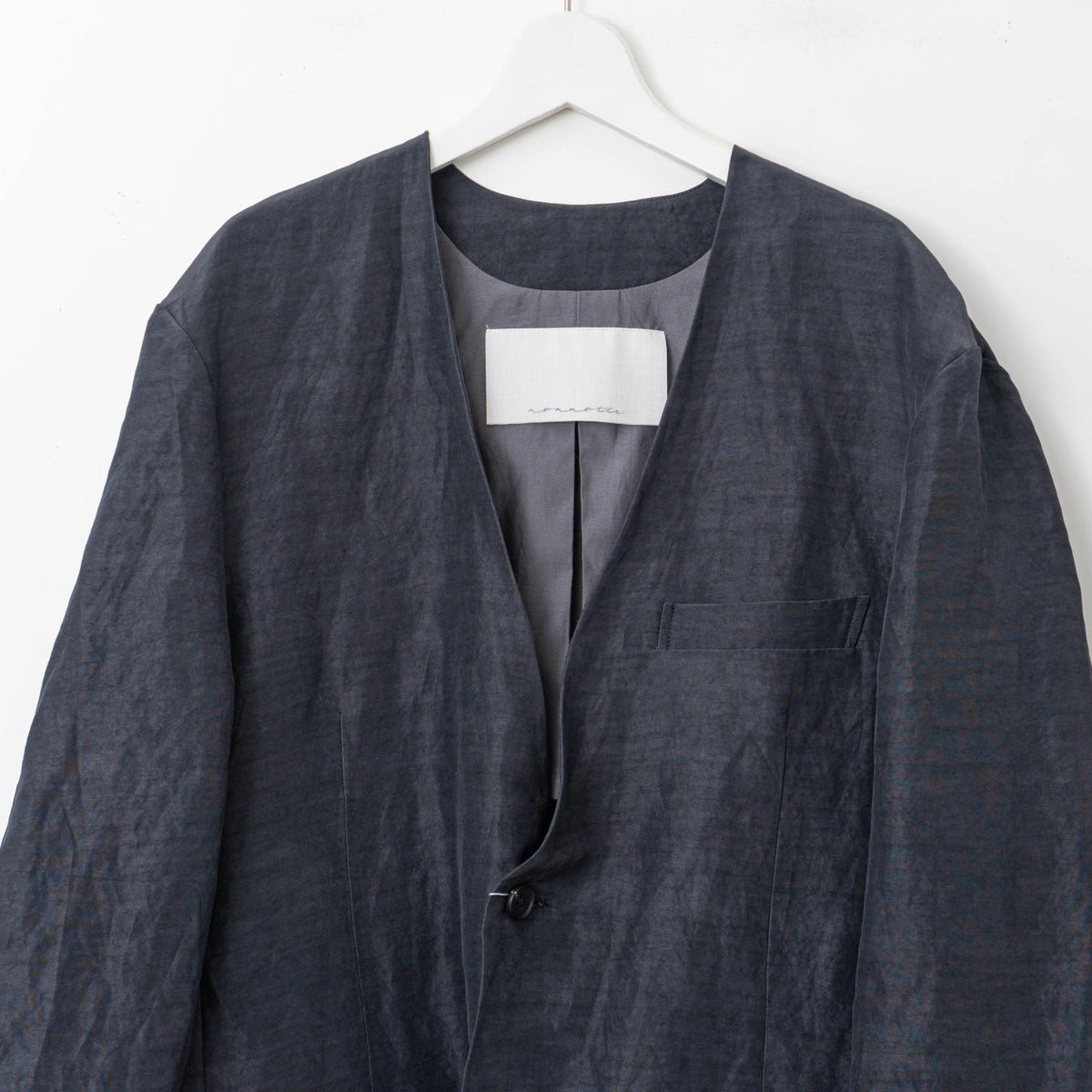 nonnotte｜MEN　Draping No Collar 2B N Jacket N-25S-044