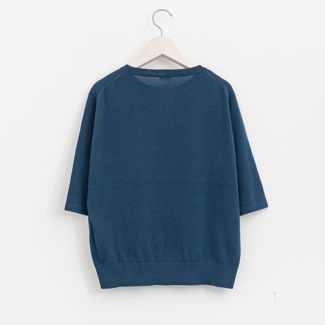 homspun/WOMEN ソフトコンパクトヤーン 半袖プルオーバー 261-7840