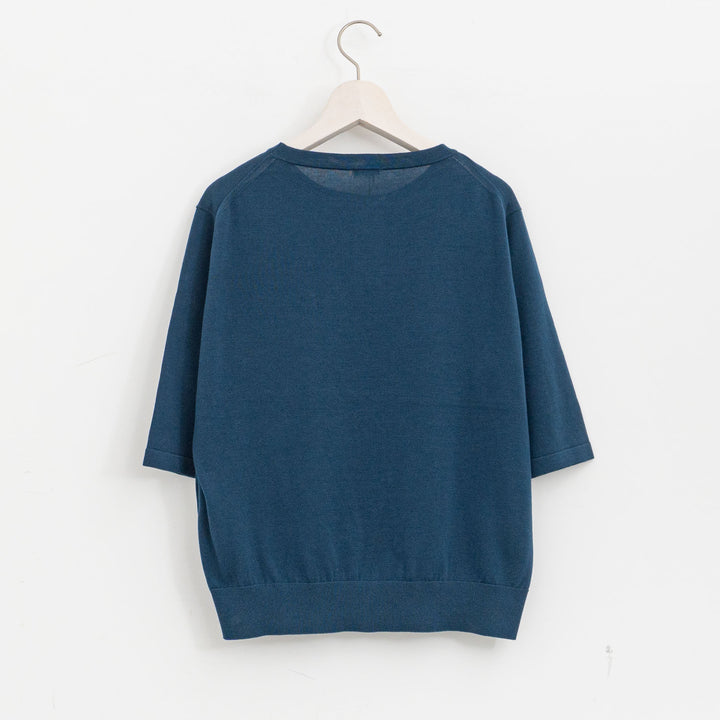 homspun/WOMEN ソフトコンパクトヤーン 半袖プルオーバー 261-7840