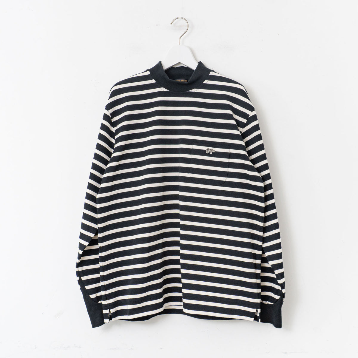 SCYE BASICS｜MEN　Striped Cotton Jersey Mock Neck T-Shirt 5724-23705（19）