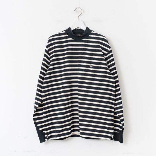 SCYE BASICS｜MEN　Striped Cotton Jersey Mock Neck T-Shirt 5724-23705（19）