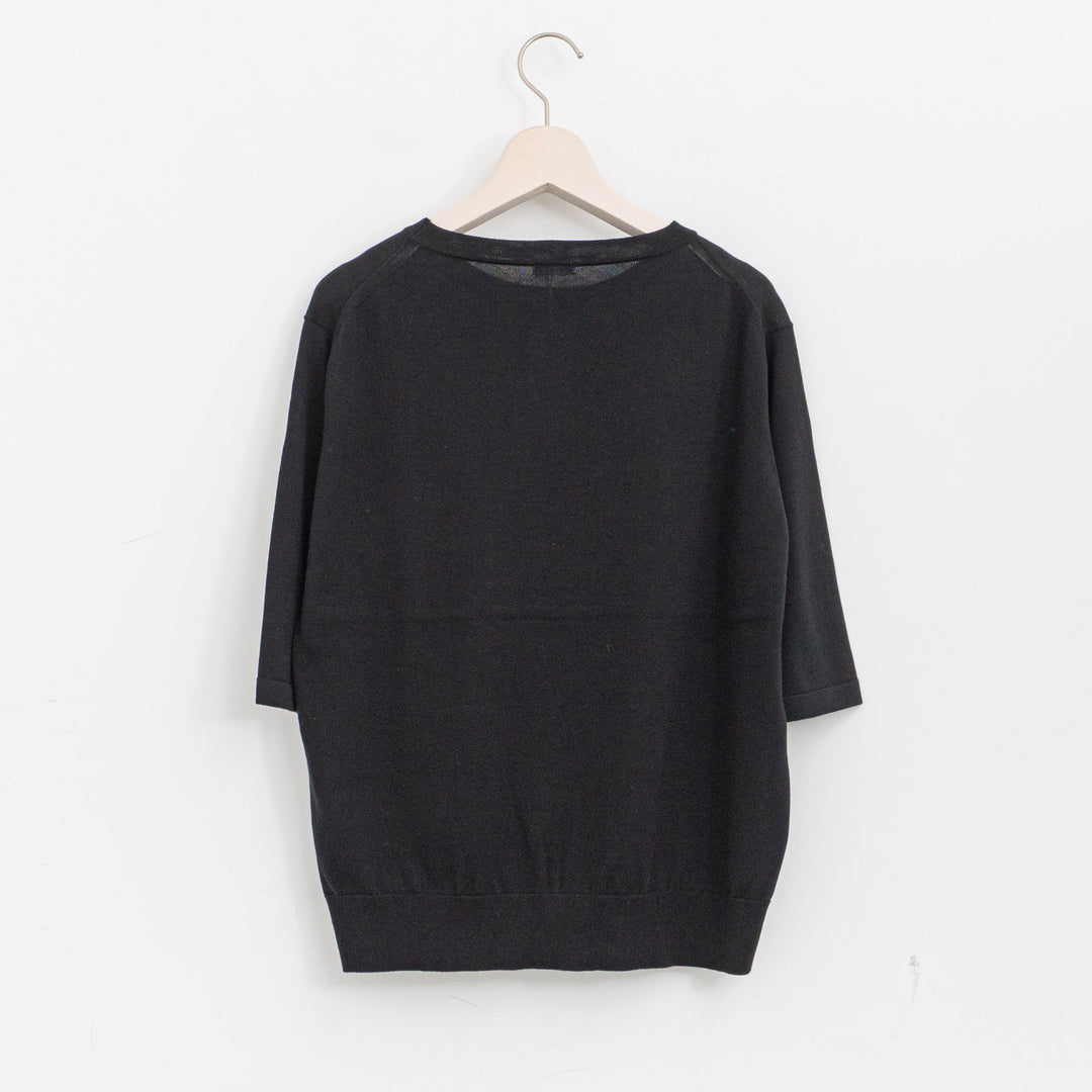 homspun/WOMEN ソフトコンパクトヤーン 半袖プルオーバー 261-7840