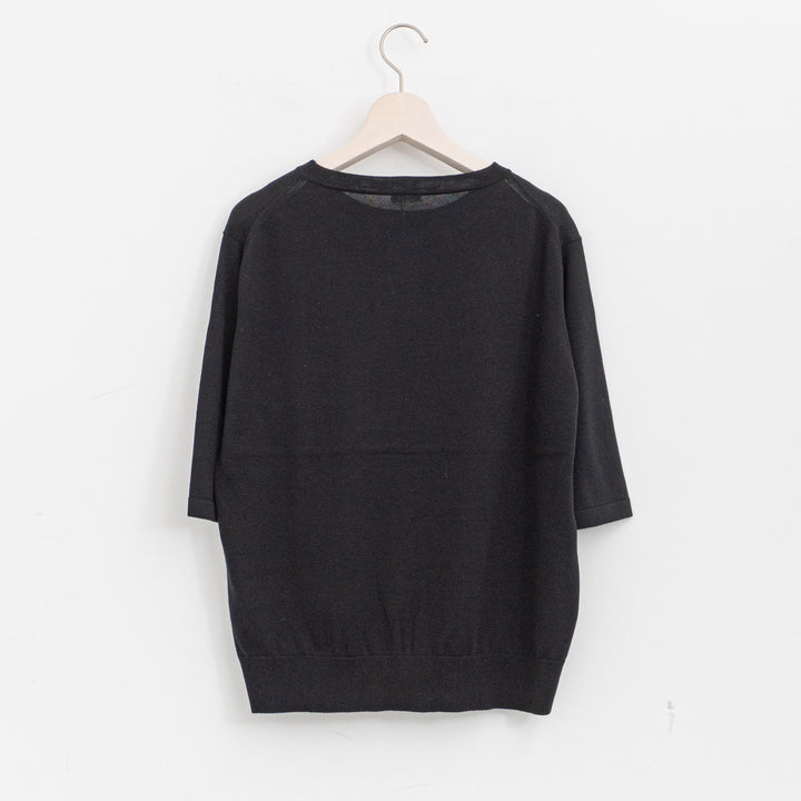 homspun/WOMEN ソフトコンパクトヤーン 半袖プルオーバー 261-7840