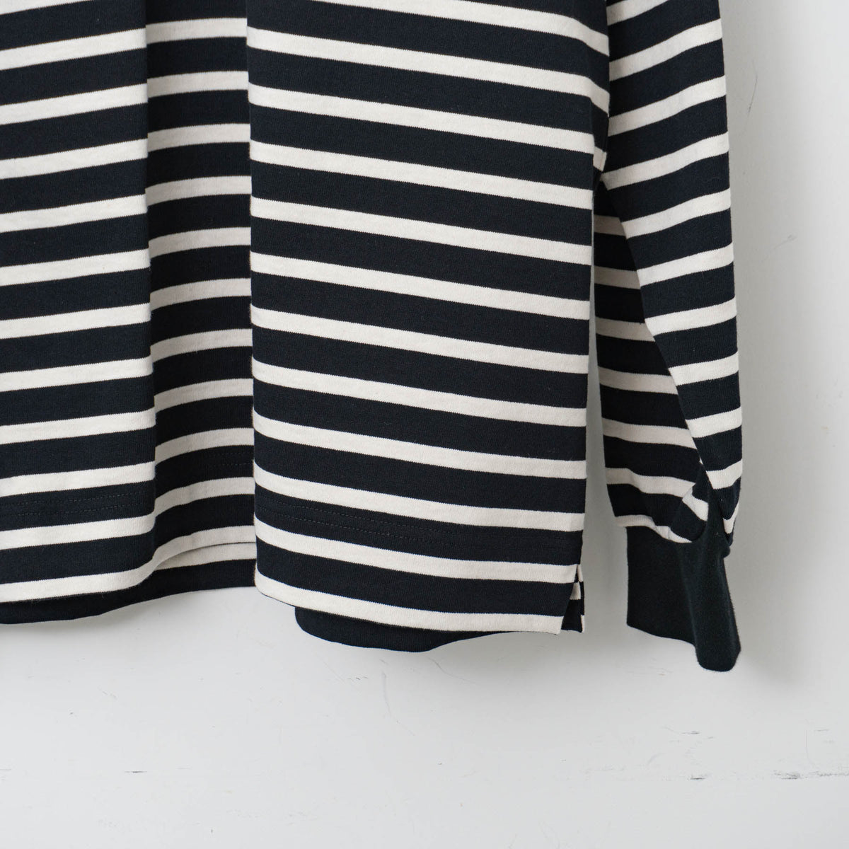 SCYE BASICS｜MEN　Striped Cotton Jersey Mock Neck T-Shirt 5724-23705