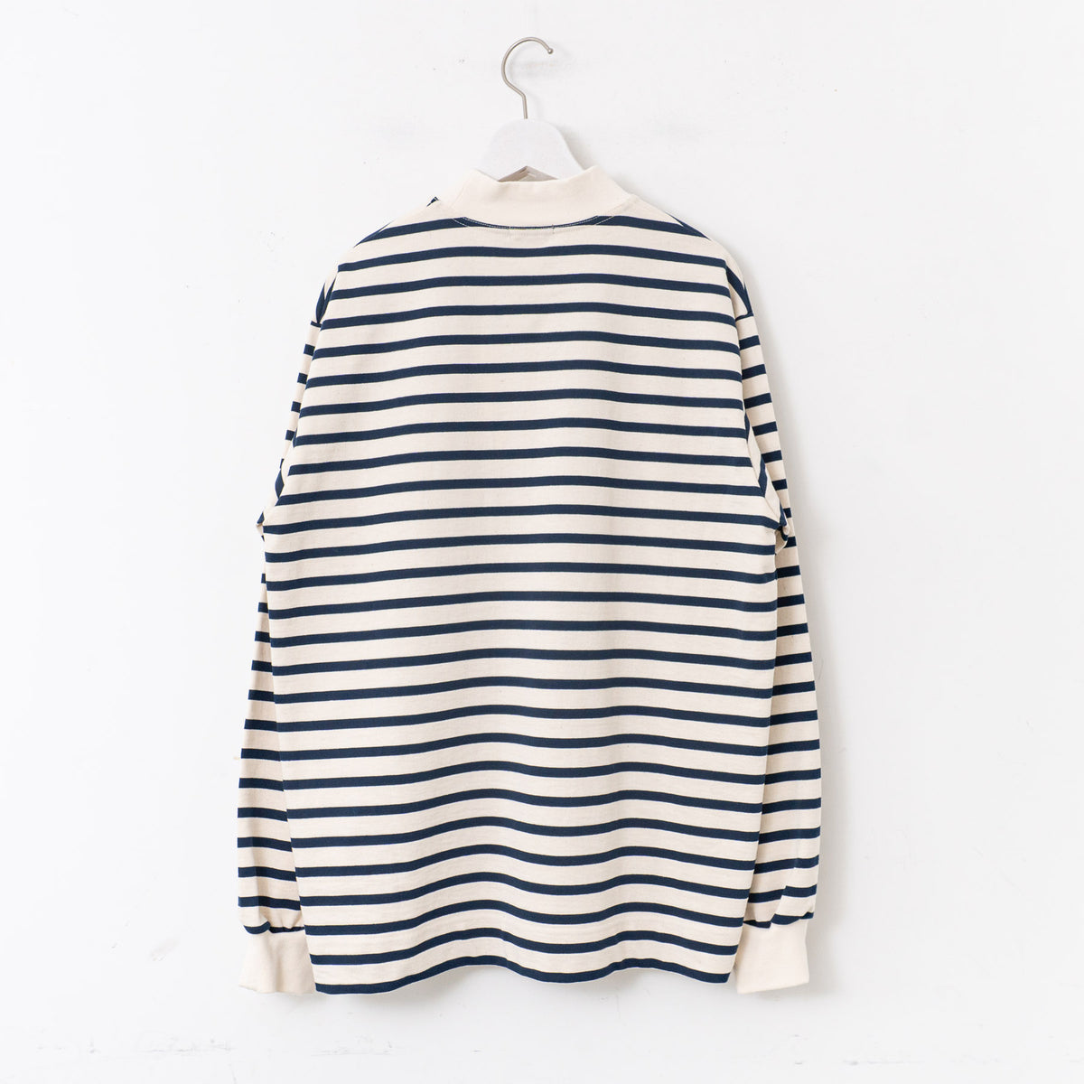 SCYE BASICS｜MEN　Striped Cotton Jersey Mock Neck T-Shirt 5724-23705
