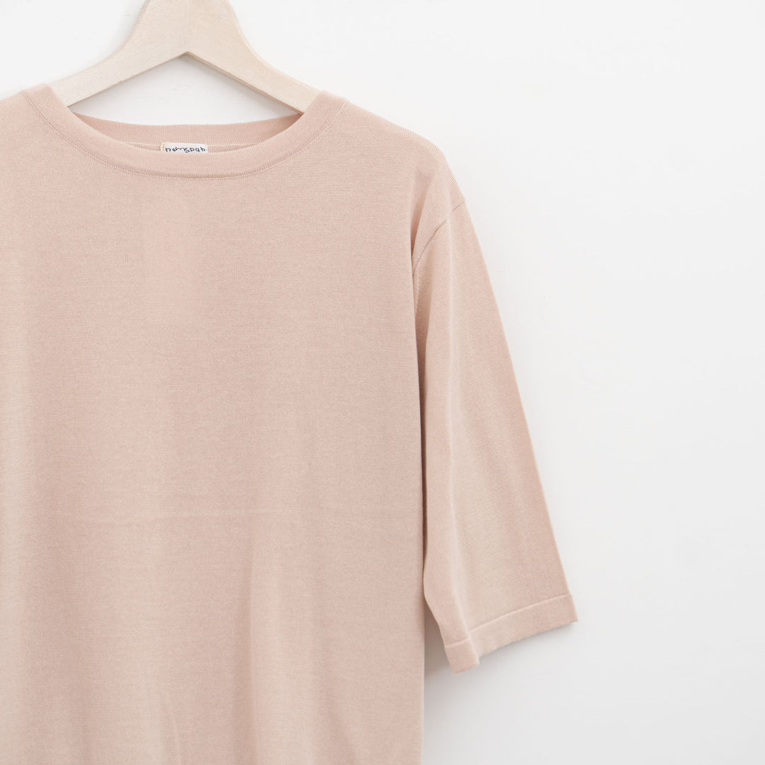 homspun/WOMEN ソフトコンパクトヤーン 半袖プルオーバー 261-7840