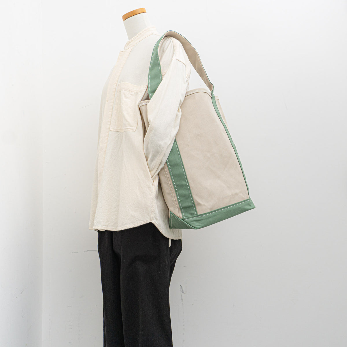 TEMBEA｜BAGUETTE TOTE　ベージュ/ウグイス