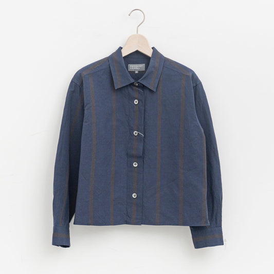 MARGARET HOWELL｜WOMEN　BOLD STRIPE COTTON LINEN SHIRT　578-6153217-suomi