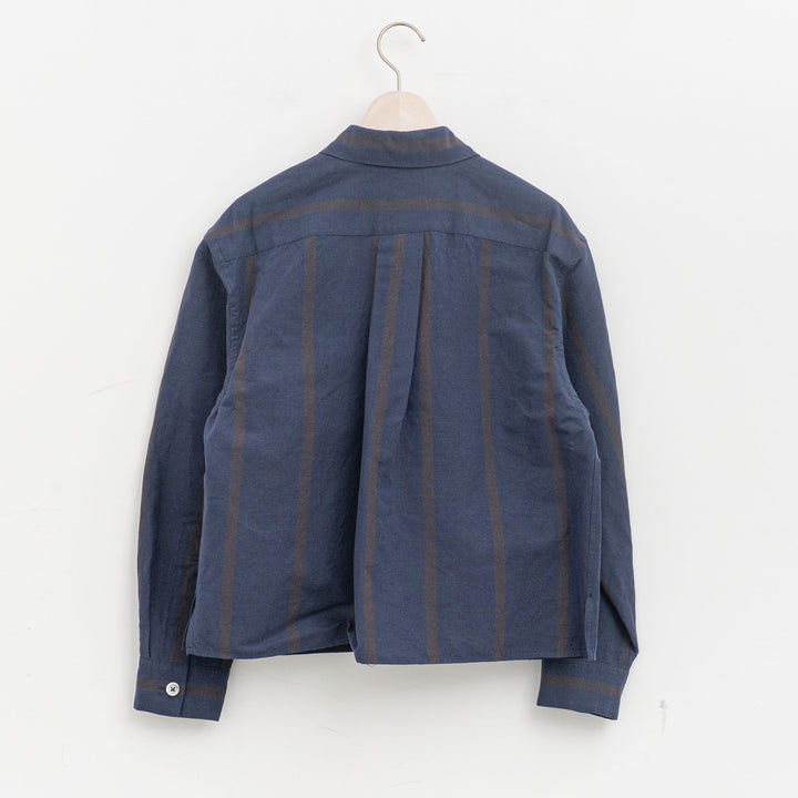 MARGARET HOWELL /WOMEN　BOLD STRIPE COTTON LINEN SHIRT　578-6153217-suomi