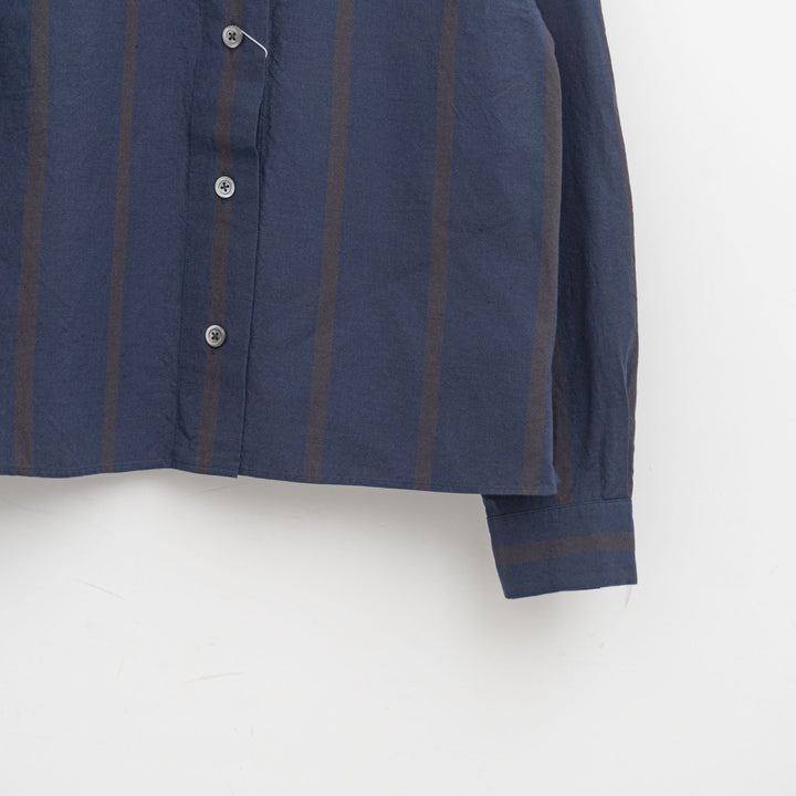 MARGARET HOWELL /WOMEN　BOLD STRIPE COTTON LINEN SHIRT　578-6153217-suomi