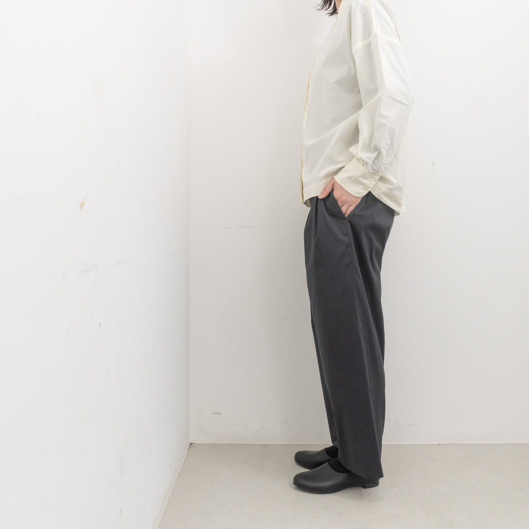 MARGARET HOWELL /WOMEN　FINE STRIPE COTTON SILK TROUSERS 5786143205-H