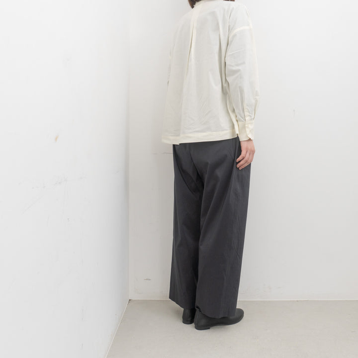 MARGARET HOWELL /WOMEN　FINE STRIPE COTTON SILK TROUSERS 5786143205-H