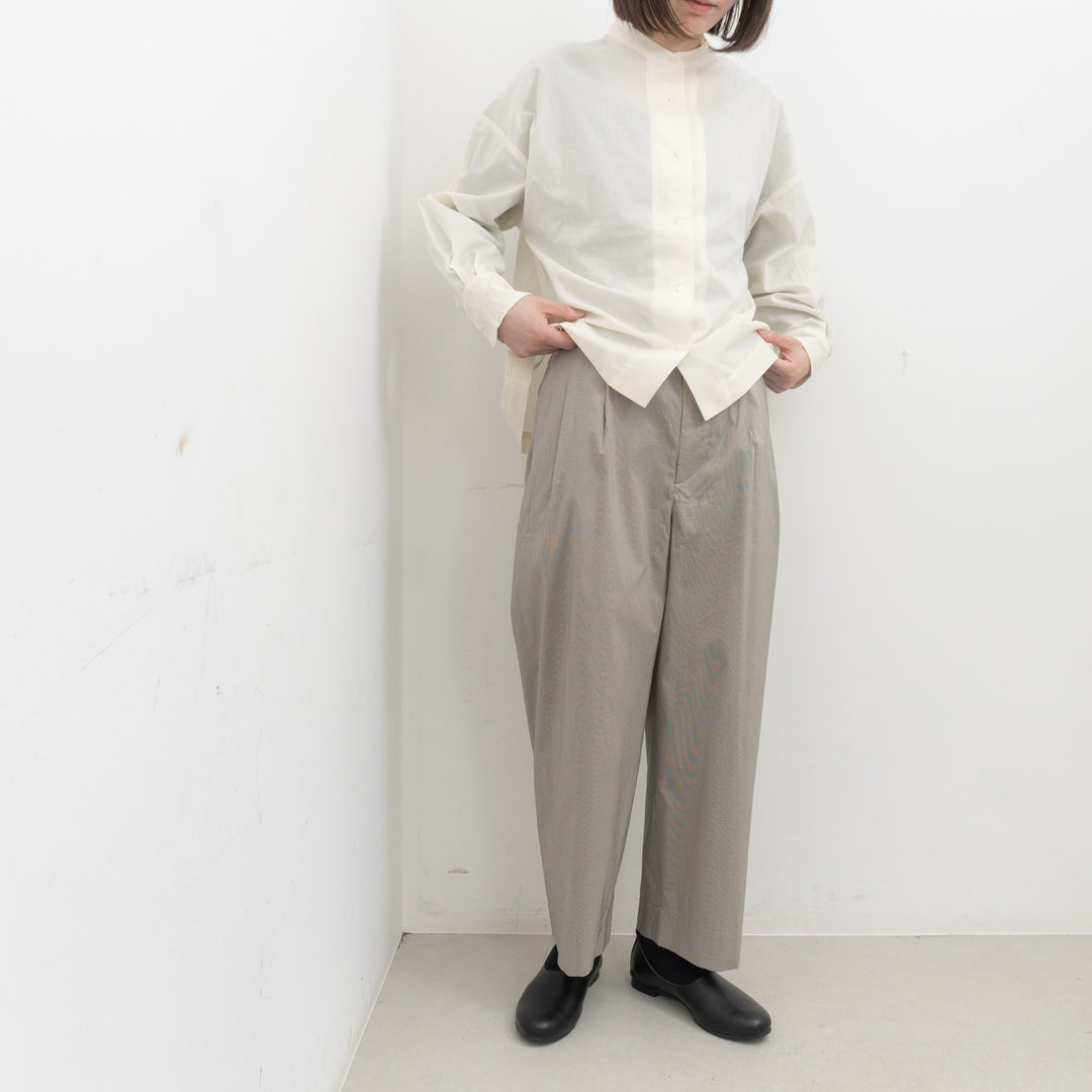 MARGARET HOWELL /WOMEN　FINE STRIPE COTTON SILK TROUSERS 5786143205-H