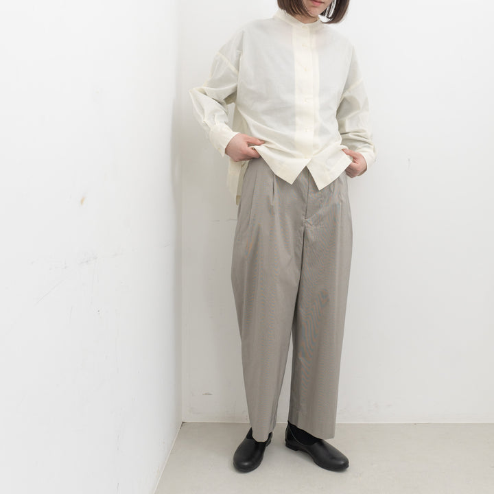MARGARET HOWELL /WOMEN　FINE STRIPE COTTON SILK TROUSERS 5786143205-H