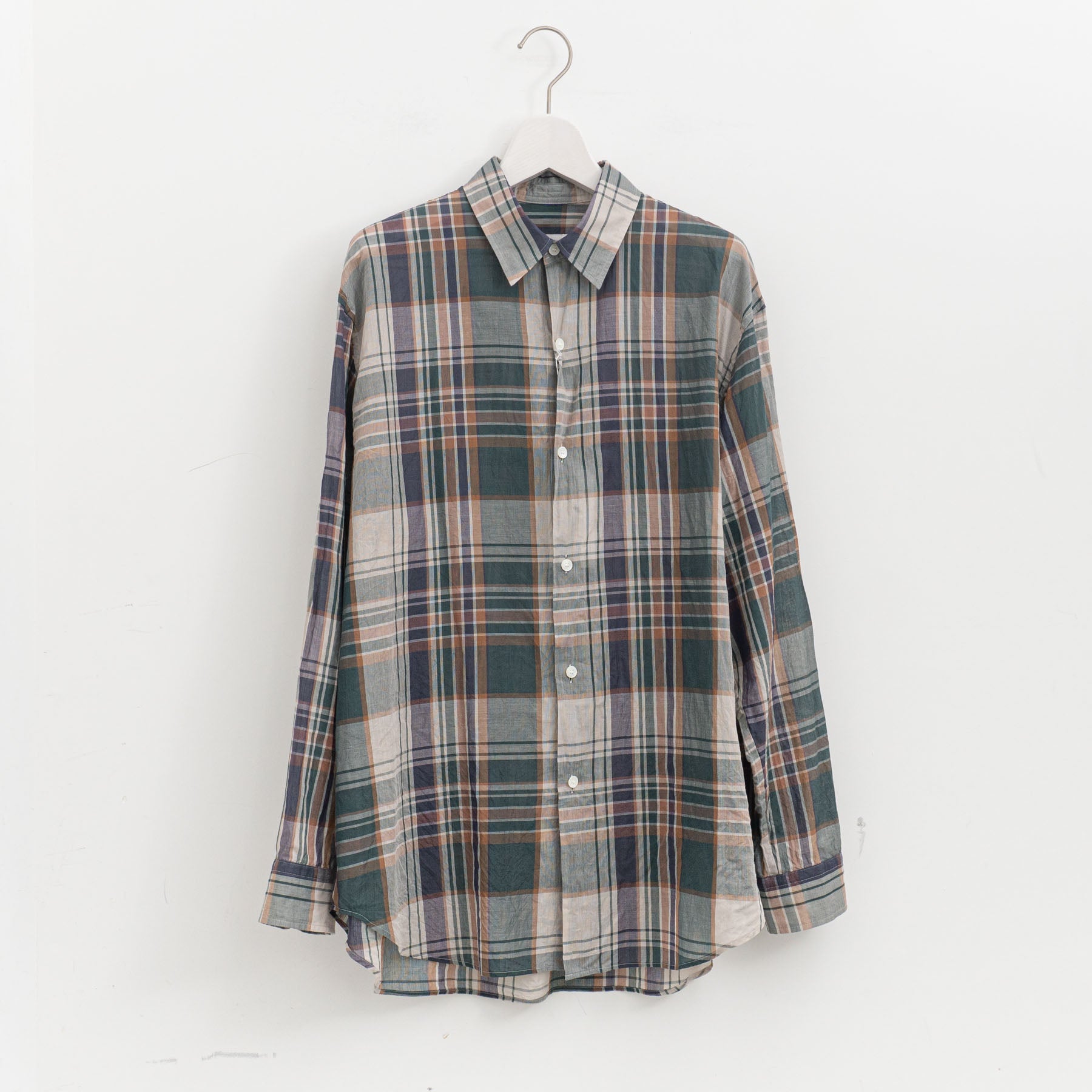 KAPTAIN SUNSHINE/ Gauze Plaid plain Shirt KS26SSH14 – haus-netstore
