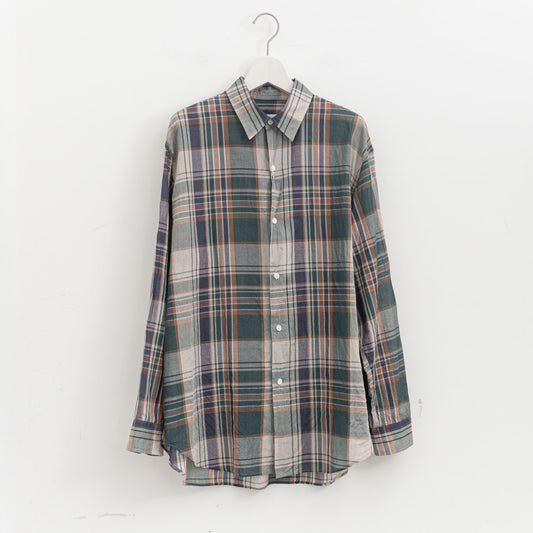 KAPTAIN SUNSHINE｜Gauze Plaid plain Shirt KS26SSH14