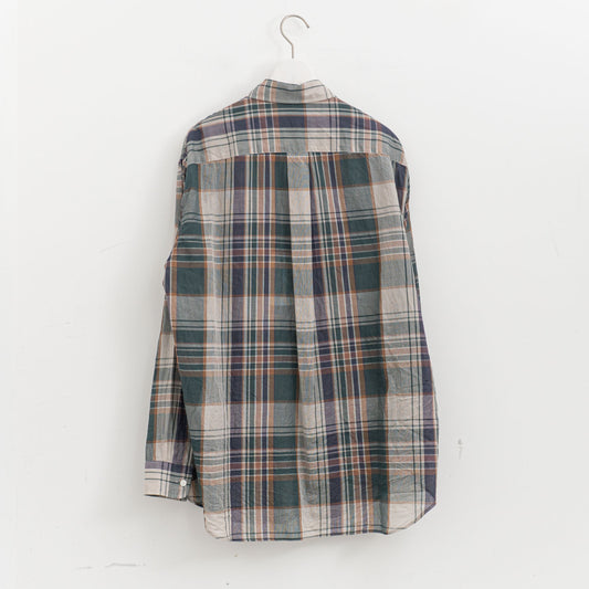 KAPTAIN SUNSHINE｜Gauze Plaid plain Shirt KS26SSH14