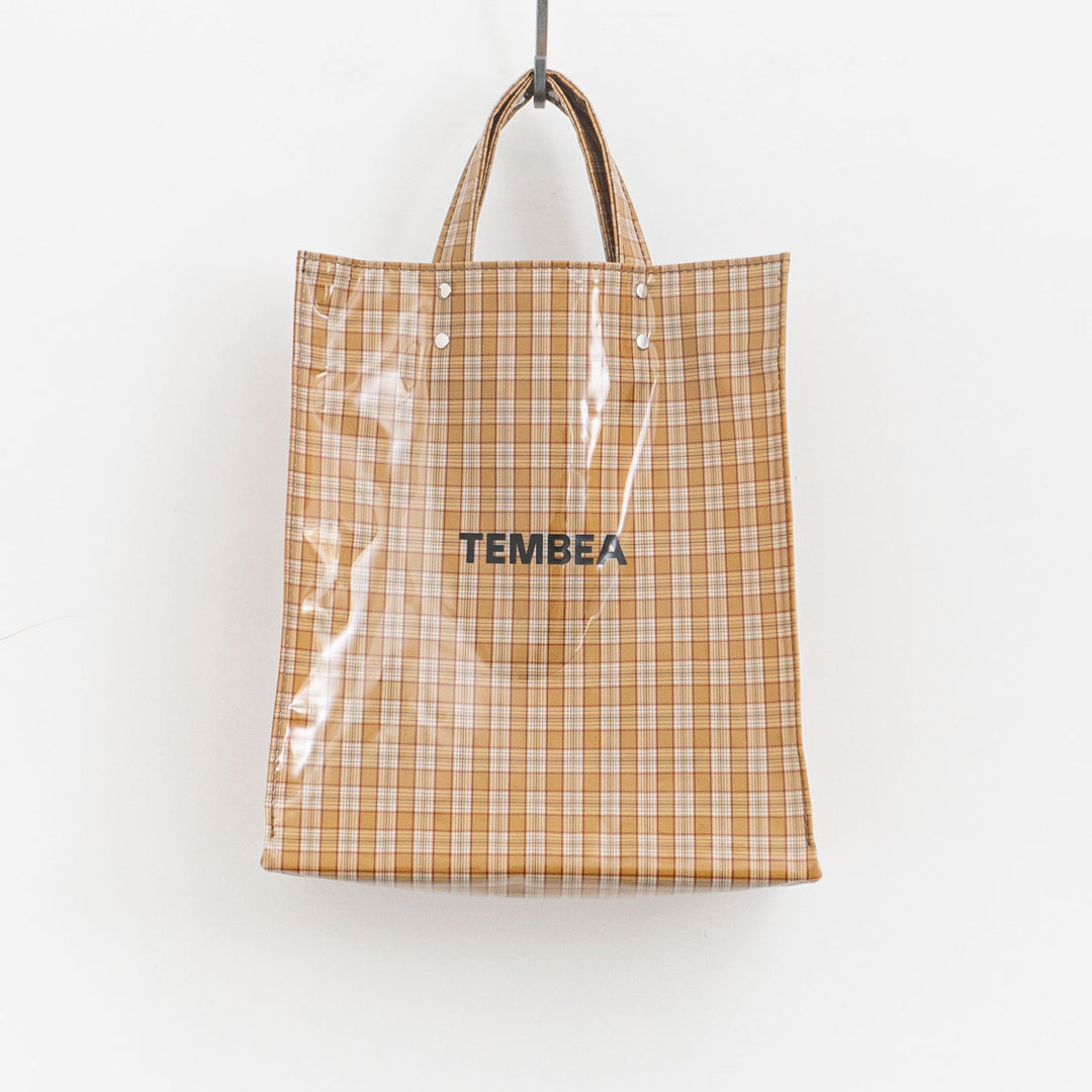 TEMBEA/　PAPER TOTE col. CHECK CARAMEL
