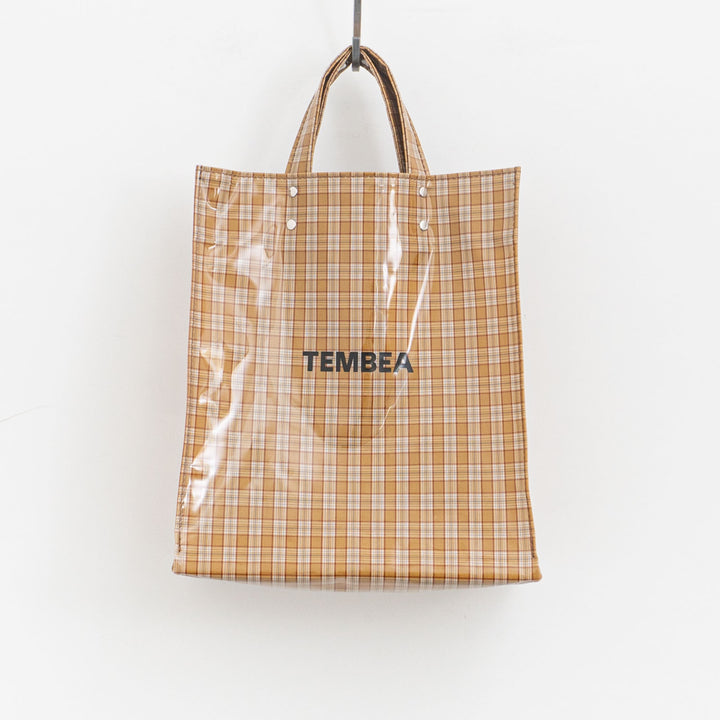 TEMBEA/　PAPER TOTE col. CHECK CARAMEL