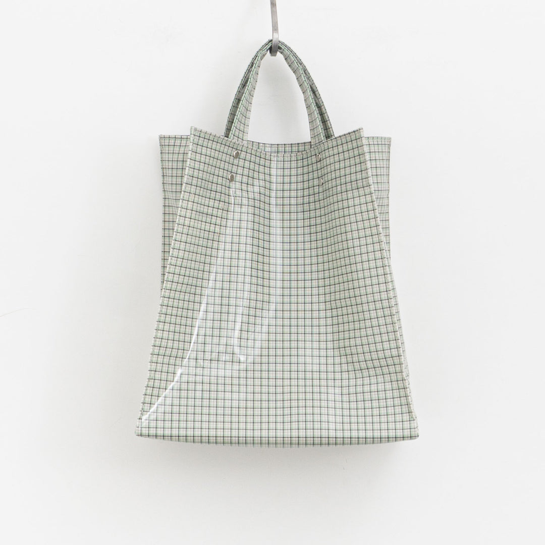 TEMBEA/　PAPER TOTE col.CHECK GREY/GREEN