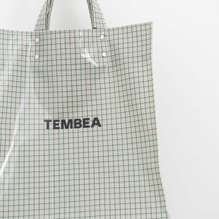 TEMBEA/　PAPER TOTE col.CHECK GREY/GREEN