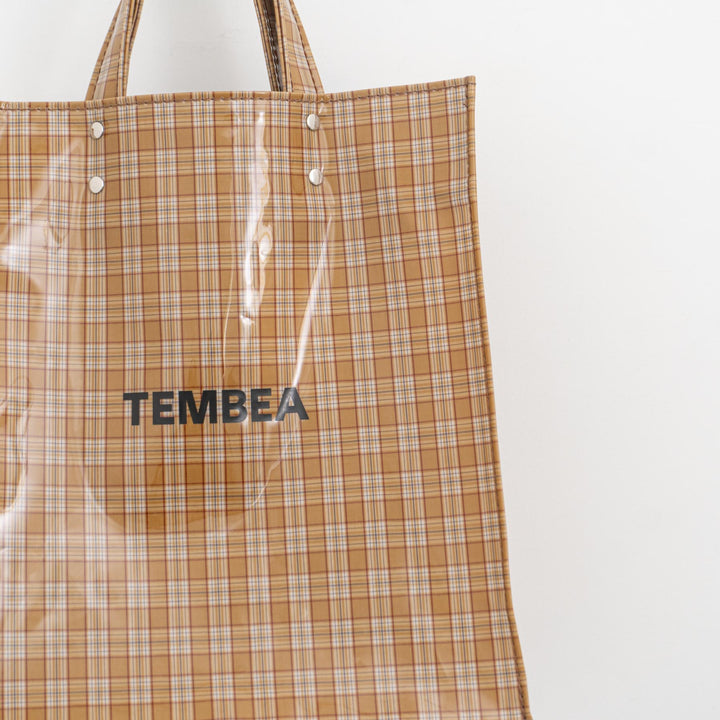 TEMBEA/　PAPER TOTE col. CHECK CARAMEL