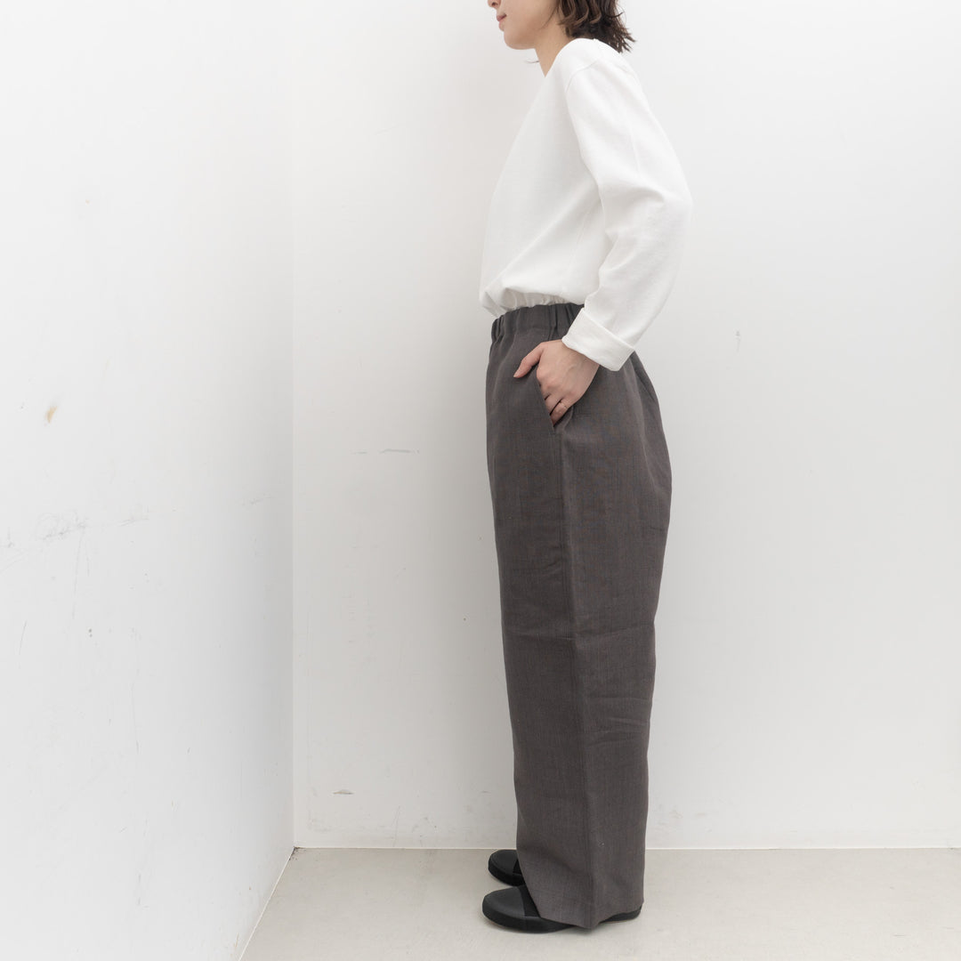 TAYUTAU/　リネンワイドストレートパンツ Y319057